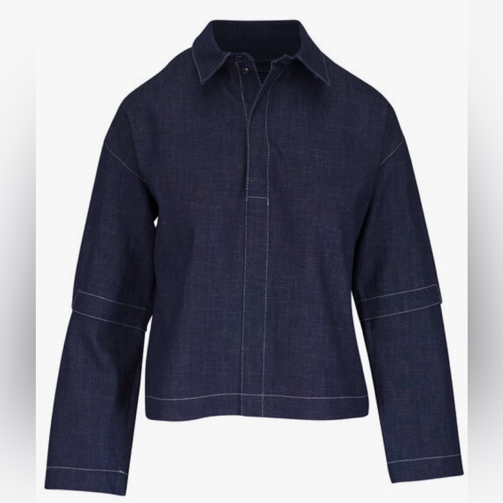 Zero + Maria Cornejo Indigo denim long sleeve top